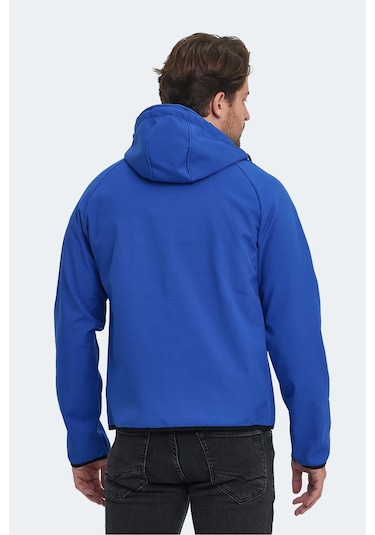 Slazenger Rangı Erkek Kapüşonlu Saks Mavi Mont & Kaban Saks Mavi