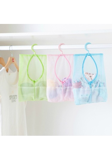 Çok Amaçlı Yeşil Çamaşır Mandalı Çantası 3'lü Paket Askılı Ev Depolaması İçin B Diğer