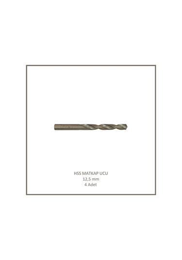Hss Matkap Ucu 12,5 Mm, Metal, Ahşap, Plastik İçin 4 Adet