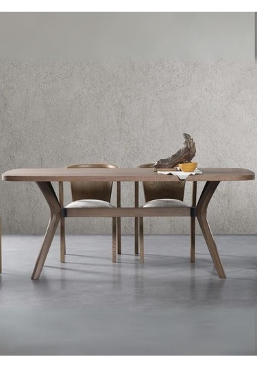 Bosco Pahlı Ahşap Mutfak Masası 100x180 Ceviz