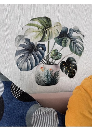 Brightnest Duvar İçin İç Mekan Monstruos Çıkartmaları 348225319 Yeşil