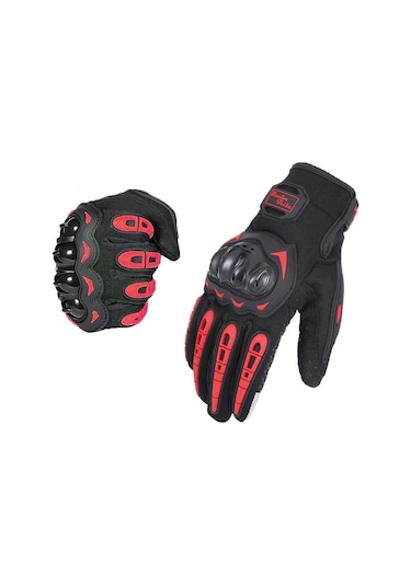 Motor Eldiveni Profesyonel Korumalı Dokunmatik Motosiklet Eldiveni XL 1