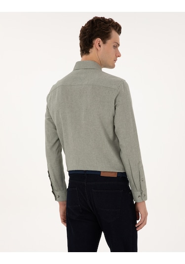 Pierre Cardin Erkek Yeşil Gömlek Desenli 50316768-vr054 Yeşil