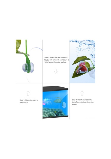 Xiyyadms Akvaryum Yeşil Yapraklar - Balıklar İçin Doğal Dinlenme Ve Yumurtlama Alanı 2 Yaprak