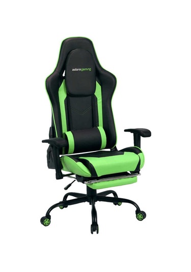 Adore Gaming Combo Profesyonel Oyuncu Ve Çalışma Koltuğu-siyah-yeşil 71x130-139,5x58 Cm Gxyxd
