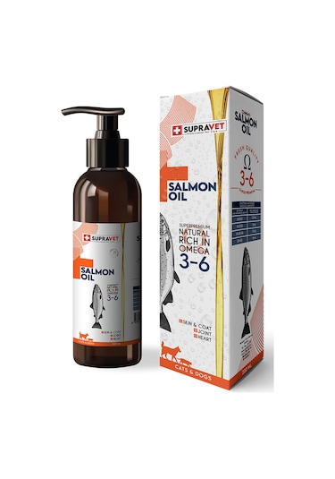 Supravet Salmon Oil Cats And Dogs 200 ML Doğal Kedi Köpek Norveç Somon Yağı