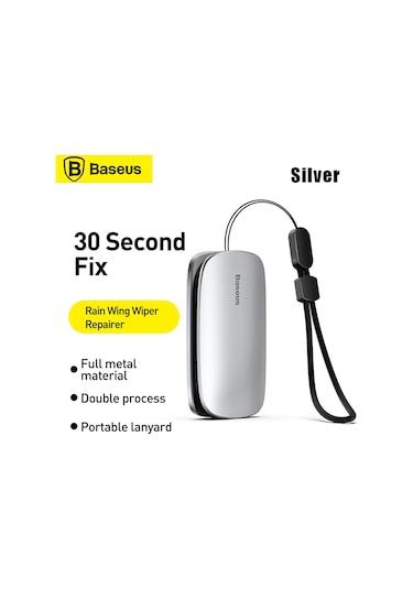 Aubyhe Baseus Otomobil Silecek Tamir Aleti, Alüminyum Alaşımlı, Çift Zımpara Şeridi, Tüm Araçlara Uyumlu, Kolay Kullanım, Dayanıklı