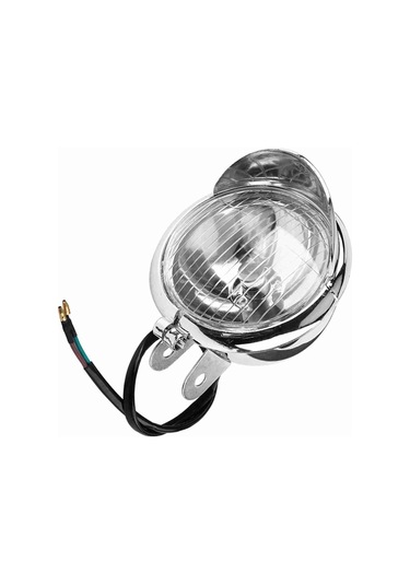 Geeroyoo Motosiklet İçin Retro Stile Adaptörlü Yardımcı Fener - 12v Dc, Dayanıklı Çelik Tabanlı, Kolay Kurulum, Yol Görüşünü Artırır