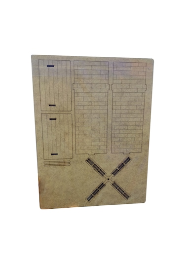 Ahşap Değirmen Maketi - 3 Boyutlu