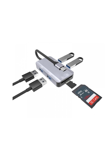 6 İn 1 Usb-c Multi-function Çevirici