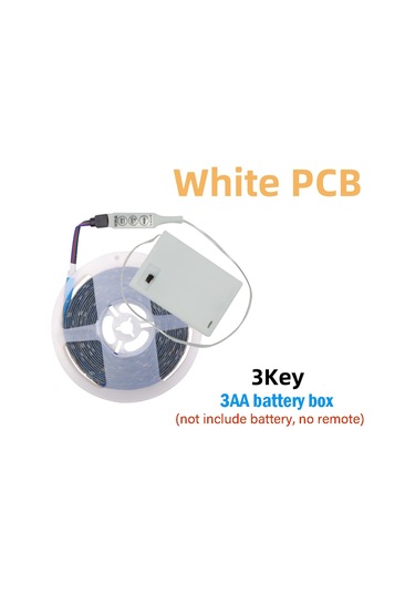 Epistar 3aa Pil Gücü Rgb Led Şerit Işık 5v 5050 Tv Arkaplan Aydınlatma Uzaktan Kumandalı Su Geçirmez Mavi Whıte 0-5w 0,5 M