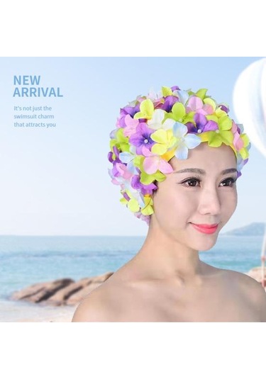 Pembe Su Sporları Şapka Muhteşem Yumuşak Yeniden Kullanılabilir Kadın Duş Şapka Renkli Su Sporları Şapka Plaj Yüzme Şapka Yetişkin İçin Pembe