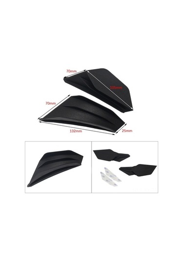 Besthome1 Honda, Suzuki, Yamaha İçin Abs Kırmızı Motosiklet Kanatçık Seti - 2'li Paket