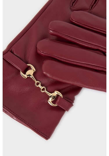 Defacto Kadın Suni Deri Eldiven F3194ax25wnbr299 Bordo-br299