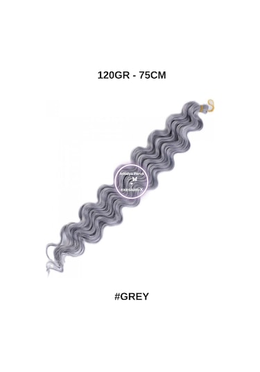 Afro Su Dalgası Saç 75m 120gr Kodu -grey