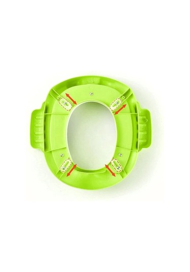 Kurbağa Model Çocuk-bebek Yanlardan Tutmalı Yumuşak Süngerli Klozet Kapağı Adaptörü Yeşil