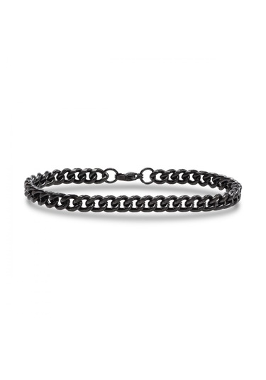 Erkek Ezme Mariner Çelik Zincir Bileklik 6mm 9265 Siyah
