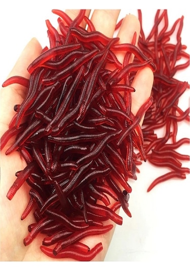 20 Adet-kokulu-silikon Balık Yemi-gerçek Görünümlü-yapay Solucan