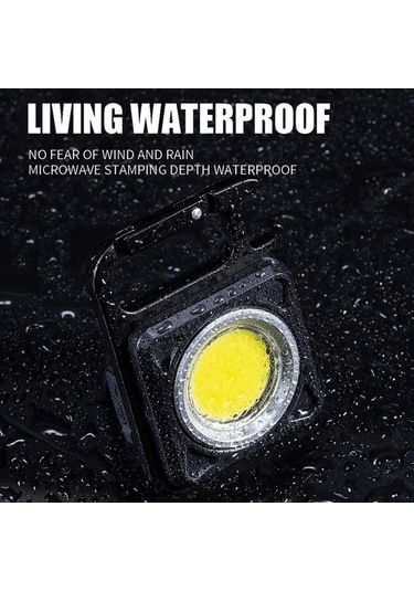 Ulzyvf Usb Tirbuşon Siyah Şarj Mini Led Kamp Işık Fonksiyonlu Feneri El Edilebilir Çok Cob Açık Qi Siyah