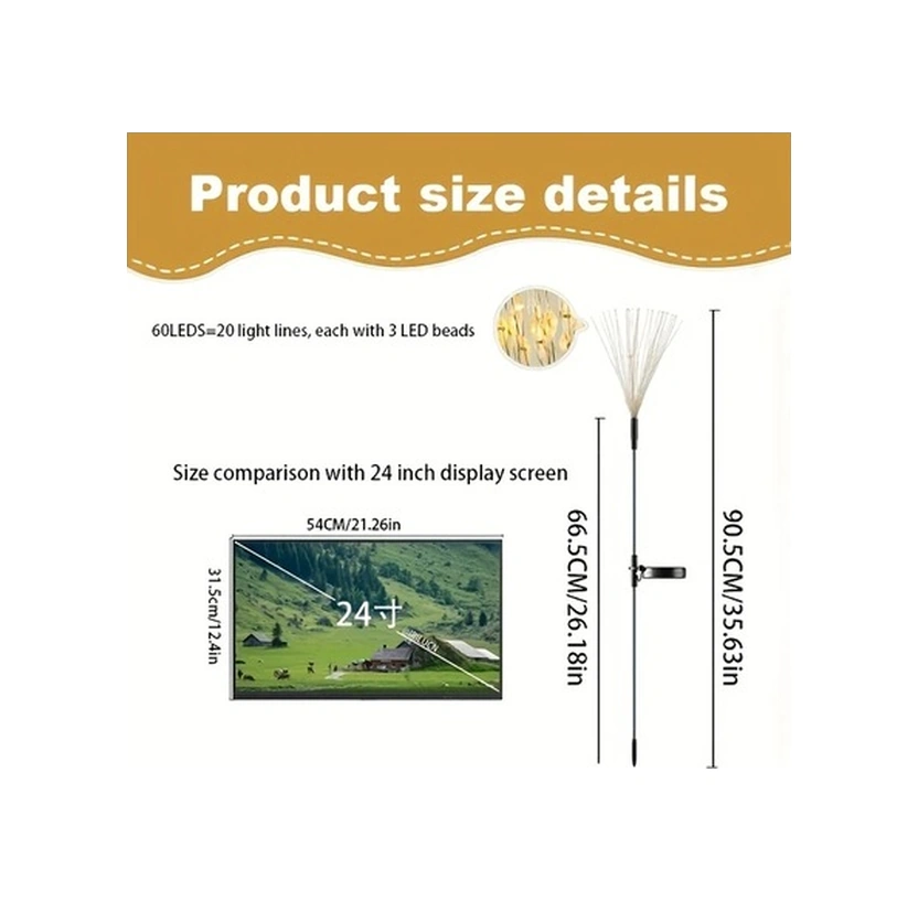 Trendooze Güneş Enerjili Bahçe Işıkları, 150 Led, Solar Ateşböceği Dekorasyon