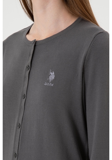 U.s. Polo Assn. Kadın Gri Hırka Triko 50313624-vr024 Gri