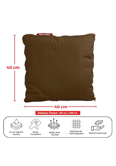 Xpermate Tv Battaniye Yastık Welsoft Battaniye 145x205 Kahvere...