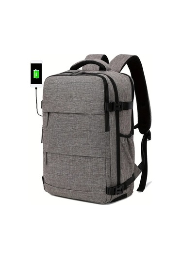 Cordial Gri Kadınlar İçin Moda Fonksiyonlu Seyahat Sırt Çantası 15.6 İnç Dizüstü Çantası Ayakkabı Bölmeli Havayolu Onaylı Gri