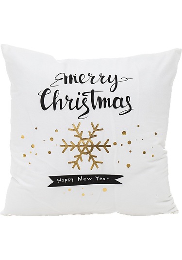 Cartoon Hand-painted Style Christmas Decorative Pillow No.120 Ekru