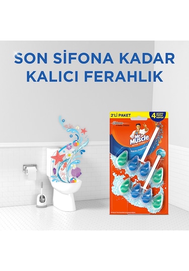 Mr. Muscle Active Clean Klozet Blok Marine 2 x 38.6 G