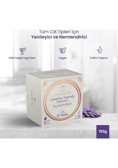 Balen's Beeauty Taş Dövme Baskı Lavanta Yaprağı Sabunu 150 Gr
