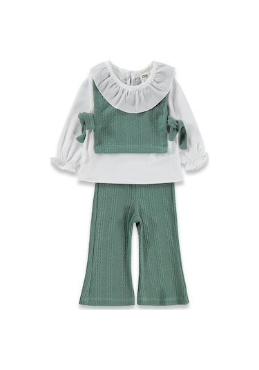 Civil Baby Bebe Yakalı 6-18 Ay Takım - Yeşil Çağla Yeşili