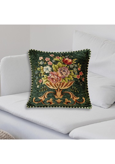 Suntek 48x48cm Makinede Yıkanabilir Dekoratif Yastık Yeşil Yeşil