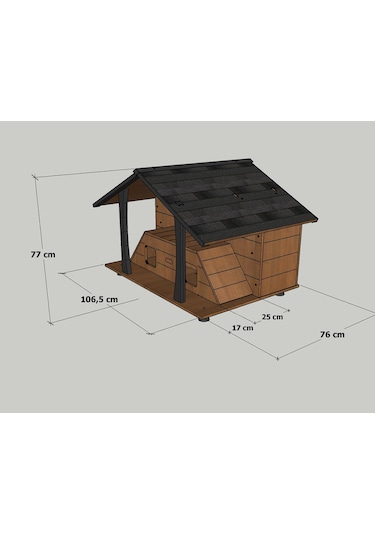 Mandu Ahşap Lüks Kedi Evi