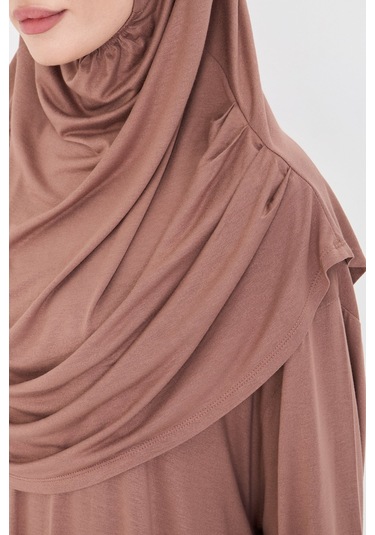 2 Parça Namaz Elbisesi Viskon Düz 2504 10 Vizon