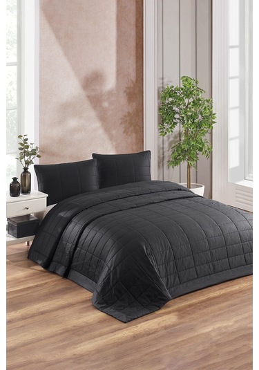 Savio Pamuk Saten Yatak Örtüsü Seti Bej Bej