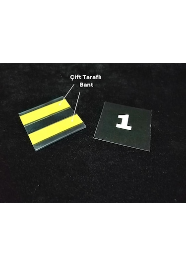 Şeffaf Etiket Yapışkanlı İsimlik Etiketlik Ve 1-30 Siyah Numaralar Peçetelik