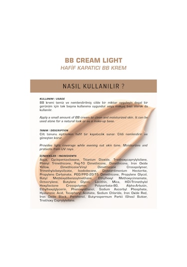 Vang Işıltılı BB Krem SPF30 Light 40 ML