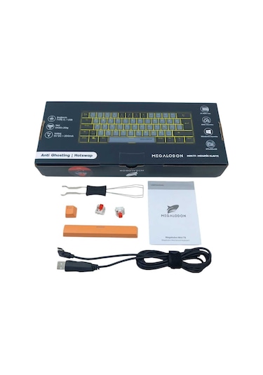 Mini T9 Türkçe Q Mekanik Klavye Red Switch Gamer Oyuncu Klavyesi