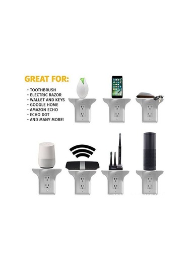 Mufunye Ev, Mutfak, Otel İçin Taşınabilir, Delik Açmayan Soket Tutucu, Konfor Ve Kolay Kullanım Sağlayan Beyaz A Modeli Beyaz