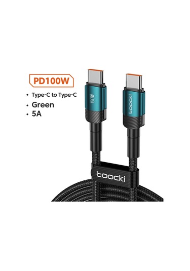 Toockitoocki 100w Usb C Kablo Pd 3.0/4.0 Hızlı Şarj - Iphone Uyumlu 15/macbook/samsung/xiaomi0.75 Mkahverengi