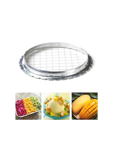 Paslanmaz Çelik Küp Dilimleyici Yumurta Kesici 8.5cm Dayanıklı Temizlemesi Kolay Gümüş