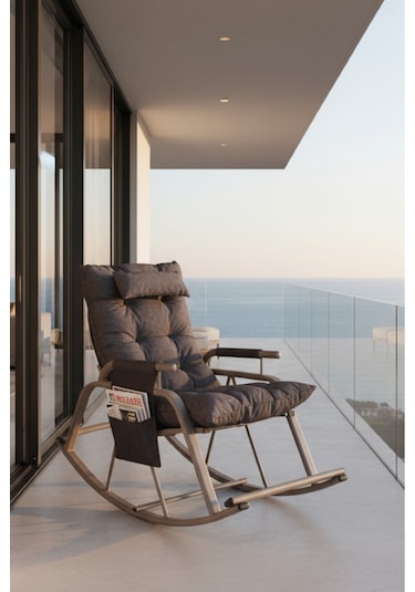 Sallanan Sandalye, Minderli Baba Koltuğu, Metal Tv Koltuğu, Dinlenme Koltuğu, Emzirme Koltuğu Antrasit