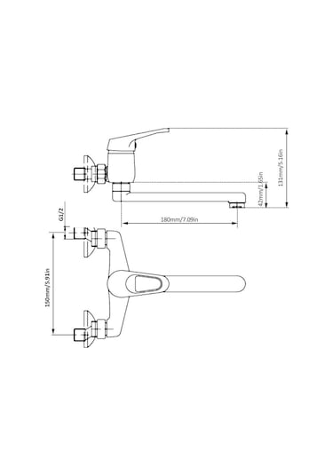 Sardıcı Pirinç Duvardan Mutfak Musluğu Siyah
