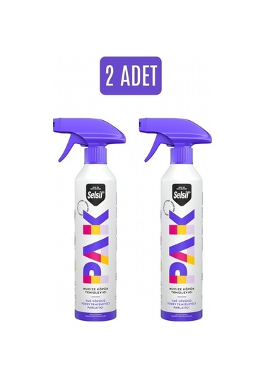 Selsil Pak 500 Ml X2 Mucize Köpük Temizleyici Sprey Yağ Sökücü Yüzey Temizleyici