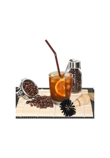 Metabagua Uygun 51mm/54mm Kahve Makinesi Portafilter Fırçası, Temizleme Fırçası G3y27w Siyah