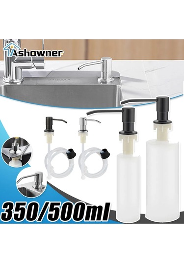 Set1-500ml-black-500ml Mutfak Sıvı Pompası Sabunluk Mutfak Sabunluk İçin Siyah Lavabo Sabun Şişesi Mutfak Aracı Şişe Aksesuarları