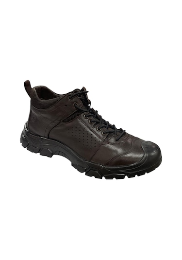 Scootland 152-14287 Casual Hakiki Deri Erkek Bot Kış 24 Kahve Kahverengi