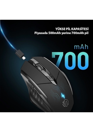 Inphic PM6 Kablosuz Şarj Edilebilir Mouse