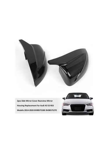 Tenfowee 2014-2019 Audi A3 İçin Parlak Siyah Abs Yan Ayna Kapakları Gz.fk048gl/r Lh Yedek Parça