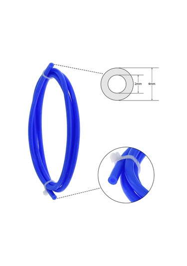 3 Adet Mavi Ptfe Tüp Hortum Boru 1 Metre İle 3 Adet
